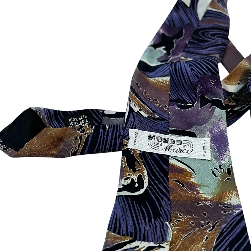 Mondo di Marco Silk Tie Abstract Print Made‎ in Italy 57 Inch